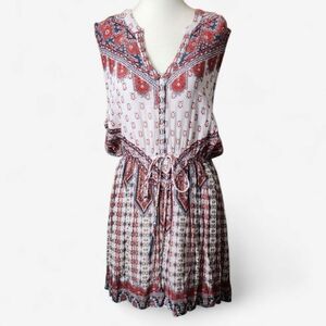 Francesca's Patterned Hi Lo Mini Dress